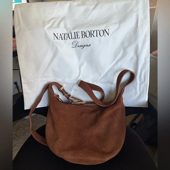 Caramel Suede Handbag - Picture 2 of 5